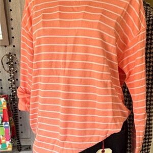 Land’s End REVERSIBLE Solid or Striped Coral Size S NWT